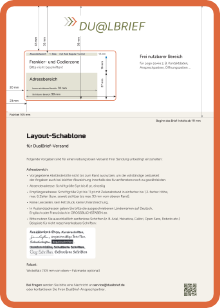 DU@LBRIEF Layout-Schablone
